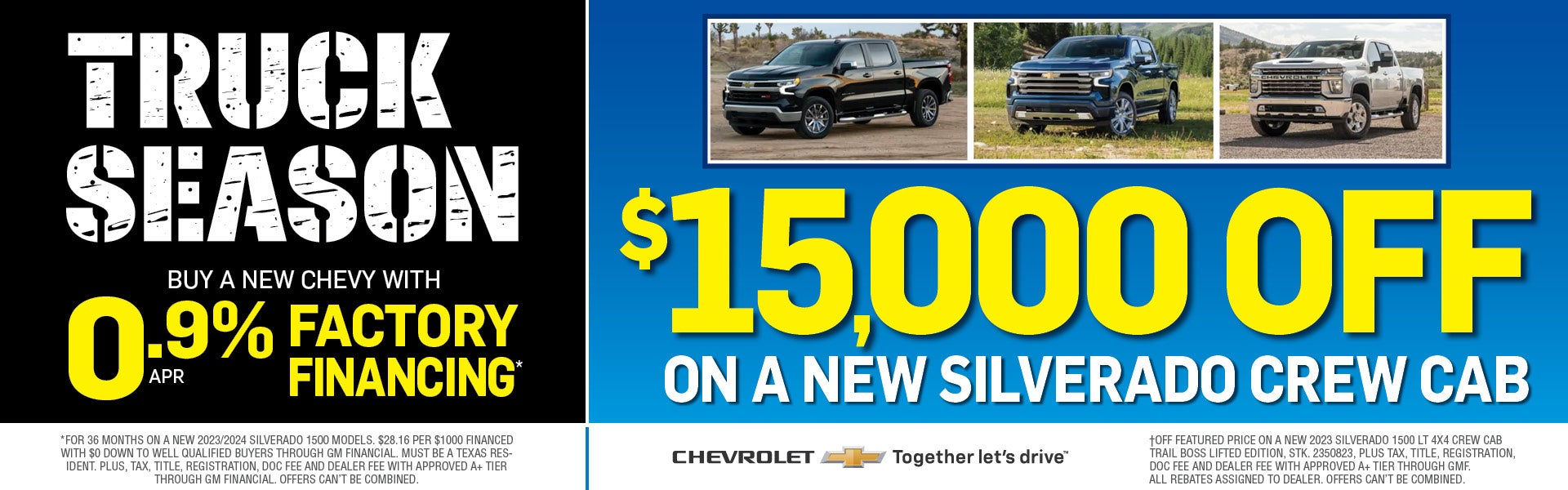$15000 off new Chevy Silverado Crew Cab